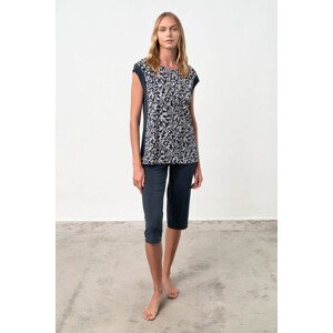Vamp - Dvoudílné dámské pyžamo – Sensa 18165 - Vamp Barva: blue paris, Velikost: XL