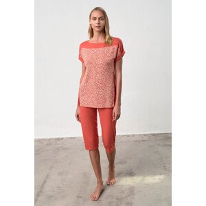 Vamp - Dvoudílné dámské pyžamo – Trifolia 18151 - Vamp Barva: red chili, Velikost: XL