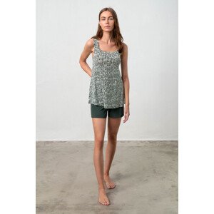 Vamp - Dvoudílné dámské pyžamo – Magda 18142 - Vamp Barva: green emerald, Velikost: L