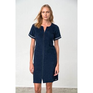 Vamp - Celopropínací froté šaty – Jenny 18351 - Vamp Barva: blue, Velikost: S