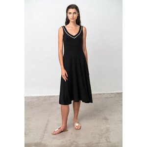 Vamp - Pohodlné dámské šaty – Syrah 18490 - Vamp Barva: black, Velikost: XL