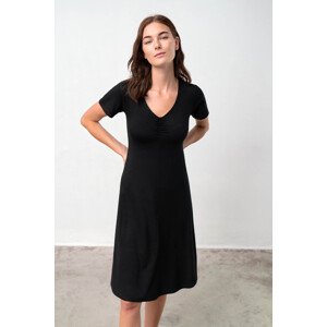 Vamp - Pohodlné dámské šaty – Syrah 18483 - Vamp Barva: black, Velikost: M