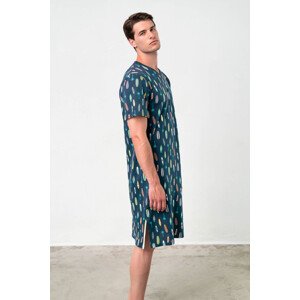 Vamp - Pohodlná pánská noční košile 18703 - Vamp Barva: blue depths, Velikost: XL