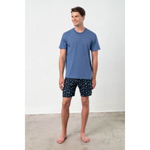 Vamp - Dvoudílné pánské pyžamo 18630 - Vamp Barva: blue sailing, Velikost: M