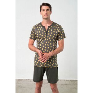 Vamp - Pohodlné dvoudílné pánské pyžamo 18612 - Vamp Barva: gray plum, Velikost: M