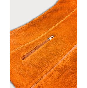 Dámská plyšová vesta v neonově oranžové barvě model 18366101 oranžová S (36) - J.STYLE