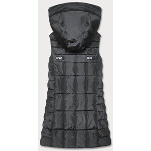 Dámská prošívaná vesta v grafitové barvě (B8135-70) Barva: šedá, Velikost: XL (42)