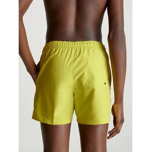 Pánské střední plavecké šortky se stahovací šňůrkou KM0KM00794 LRF neon.žluté - Calvin Klein L
