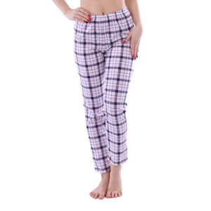 Dámské kalhoty na spaní Magda růžovo-šedé Barva: růžová, Velikost: XL