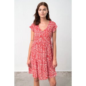 Vamp - Letní dámské šaty – Ceramica 18498 - Vamp Barva: red valiant, Velikost: 3XL