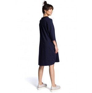 Dámské šaty B070  tmavě modré - BEwear Velikost: L