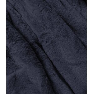 Tmavě modrá teplá dámská oboustranná zimní bunda (W610BIG) Modrá 50