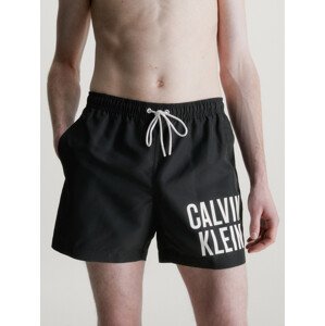 Pánské plavky Medium Drawstring Swim Shorts Intense Power KM0KM00739BEH černá - Calvin Klein S