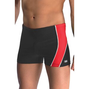 Pánské boxerkové plavky Michael1 šedo-červené červená 5XL