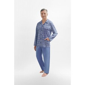 Pánské rozepínané pyžamo 403 ANTONI modrá L