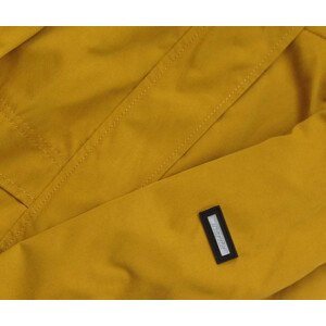Krátká žlutá bunda parka s kapucí (TLR243) Žlutá S (36)