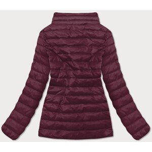 Lehká dámská prošívaná bunda v tmavé vínové bordó barvě model 17050598 Červená L (40) - J.STYLE