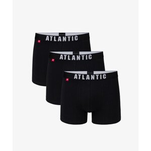 Pánské boxerky ATLANTIC 3Pack - černé Velikost: M