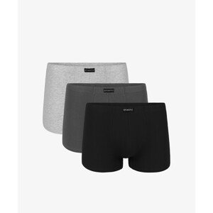 Pánské boxerky ATLANTIC 3Pack - černá/šedá/grafitová Velikost: M