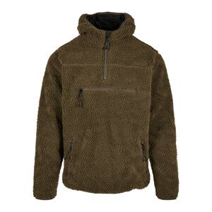Teddyfleece Worker Pullover Jacket olivová Grösse: 3XL