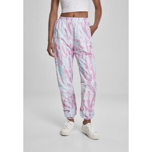 Dámské kalhoty Tie Dye Track aquablue/růžové S
