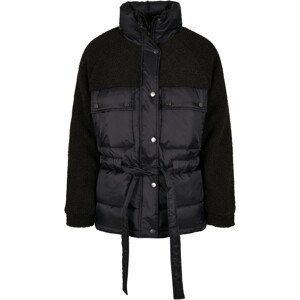 Dámská bunda Sherpa Mix Puffer Jacket černá Grösse: 3XL