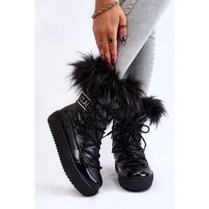 Dámské šněrovací boty do sněhu Černé Santero 36