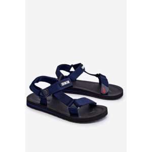 Pánské sandály na suchý zip Big Star DD174718 Námořnická modrá 45