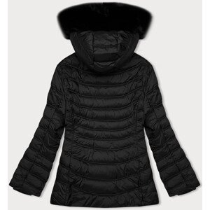 Černá dámská bunda s kapucí J Style pro přechodné období (11Z8093) odcienie czerni S (36)