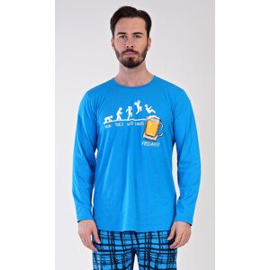 Pánské pyžamo dlouhé Filip modrá XXL