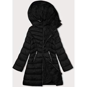 Černá prošívaná dámská bunda s kapucí J Style (11Z8083) odcienie czerni L (40)