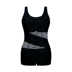 Jednodílné dámské plavky Self S 36 S1 Fashion Sport Shorts černá XXL-44
