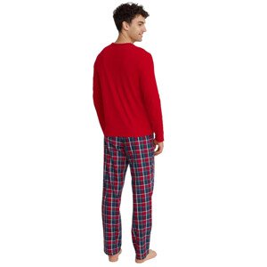 Pánské pyžamo 40950-33X  Glance Červená s tmavě modrou - HENDERSON červená/káro M