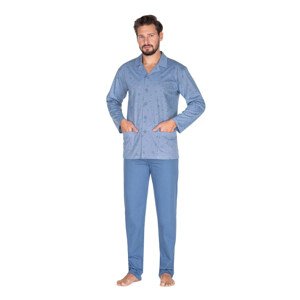 Pánské pyžamo 444 light blue - REGINA světle modrá XL