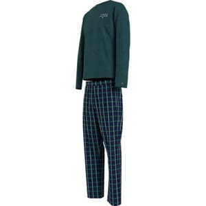 Pánské pyžamo LS PJ SET FLANNEL SELF FABRIC WB UM0UM031300WP - Tommy Hilfiger XL