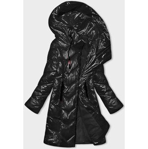 Černá metalická dámská vypasovaná zimní bunda Rosse Line (7227) odcienie czerni L (40)