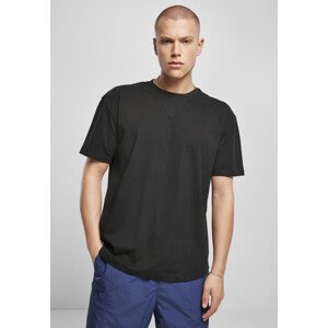 Zakřivené oversized tričko z organické bavlny černé XXL