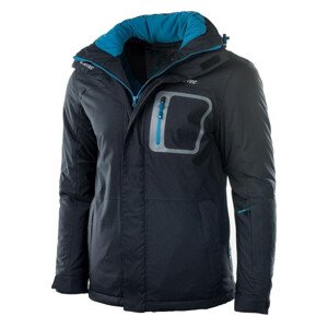 Zimní bunda Unisex Bicco černo-tyrkysová - Hi-tec M