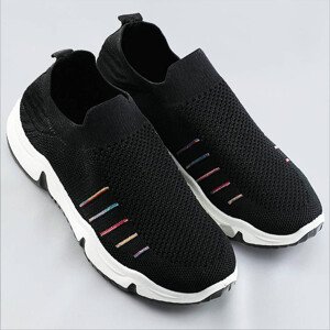 Černé dámské sportovní boty s barevnými vsadkami (YM-168-1) odcienie czerni XL (42)