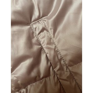 Krátká dámská bunda v karamelové barvě s odepínací kapucí S'West (B8228-101) béžová S (36)
