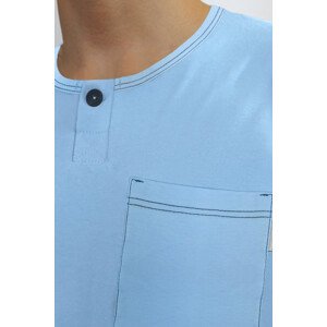 Pánské pyžamo 2629/13 Modrá vzor - Sesto Senso modrá-karo XL