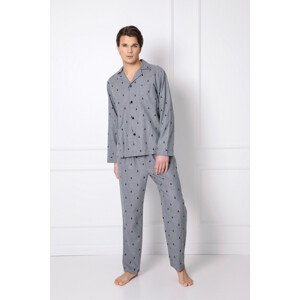 Pánské pyžamo Ellis šedé - Aruelle M