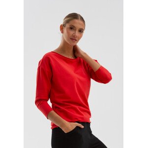 Monnari Mikiny Basic Cotton Sweatshirt Multi Red XL