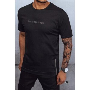 Černé pánské tričko Dstreet RX4602z s potiskem XL