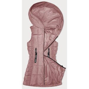 Růžová dámská vesta s kapucí S'West (B8225-83) růžová S (36)