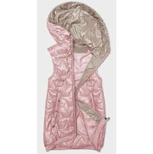 Růžová dámská vesta se stahovacím lemem na spodním okraji S'West (B8239-81) růžová S (36)
