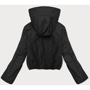 Krátká černá dámská bunda s kapucí S'West (B8246-1) odcienie czerni XL (42)