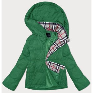Volná zelená dámská bunda s kapucí Miss TiTi (2360) odcienie zieleni XXL (44)