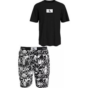 Spodní prádlo Pánské pyžamo S/S SHORT SET 000NM2431EI2M - Calvin Klein XL