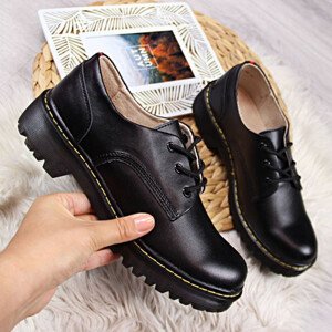 Dámské kožené boty W PAW76A černé - Filippo 39